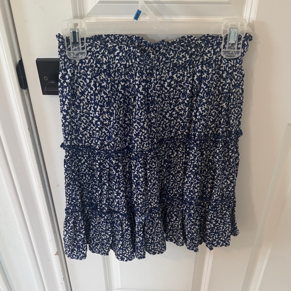 Cynthia Rowley Navy and White Mini Skirt